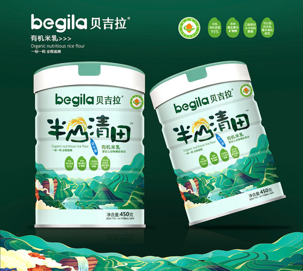  貝吉拉半山清田有機(jī)米乳 益生菌 聽裝
