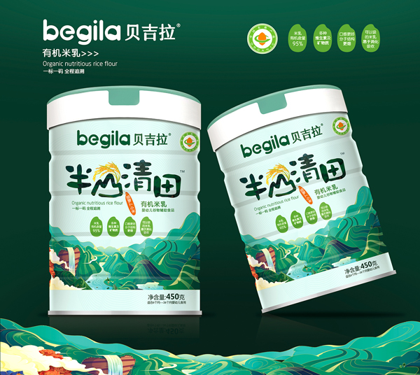  貝吉拉半山清田有機(jī)米乳 胡蘿卜小米 聽裝