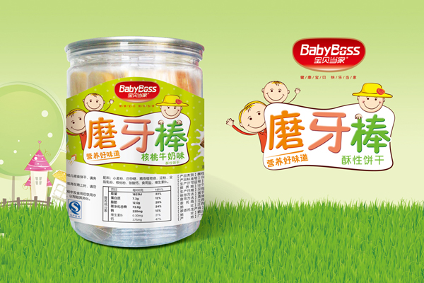寶貝當家核桃牛奶味磨牙棒