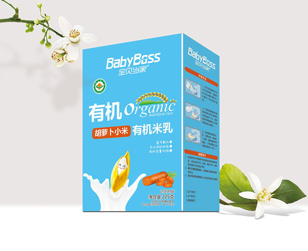  寶貝當(dāng)家有機(jī)米乳盒裝225克（胡蘿卜小米）