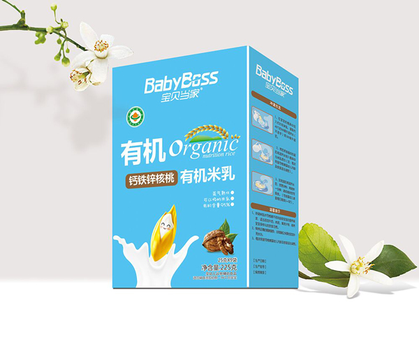  寶貝當(dāng)家有機(jī)米乳盒裝225克（鈣鐵鋅核桃）