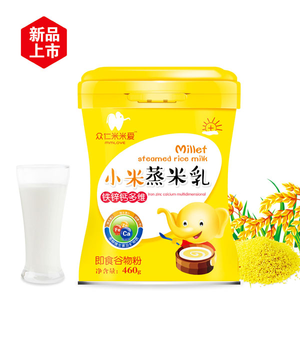  眾仁米米愛鈣鐵鋅多維小米蒸米乳