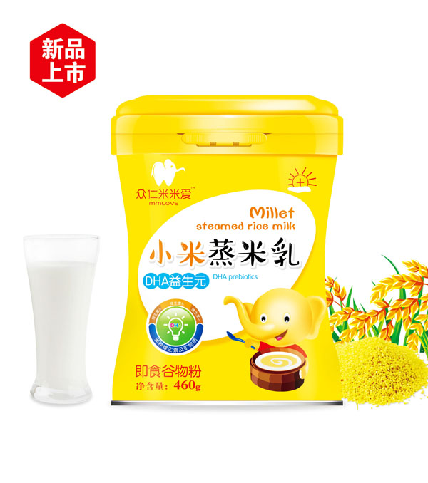 眾仁米米愛DHA益生元小米蒸米乳