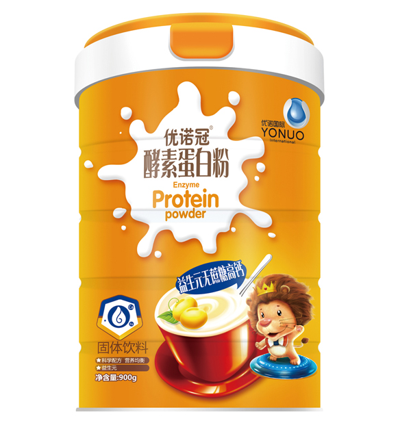  優(yōu)諾冠益生元無(wú)蔗糖高鈣酵素蛋白粉