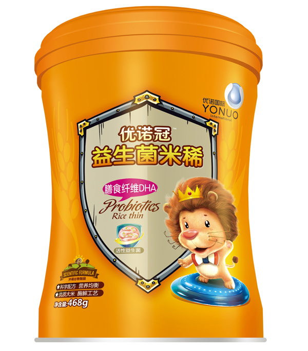  優(yōu)諾冠益生菌米稀 膳食纖維DHA 聽裝