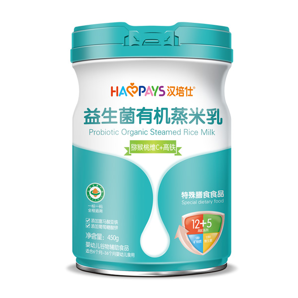  漢培仕益生菌有機蒸米乳-獼猴桃維C+高鐵罐裝
