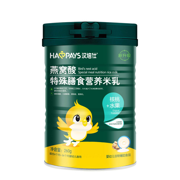  漢培仕燕窩酸特殊膳食營養(yǎng)米乳-核桃水果