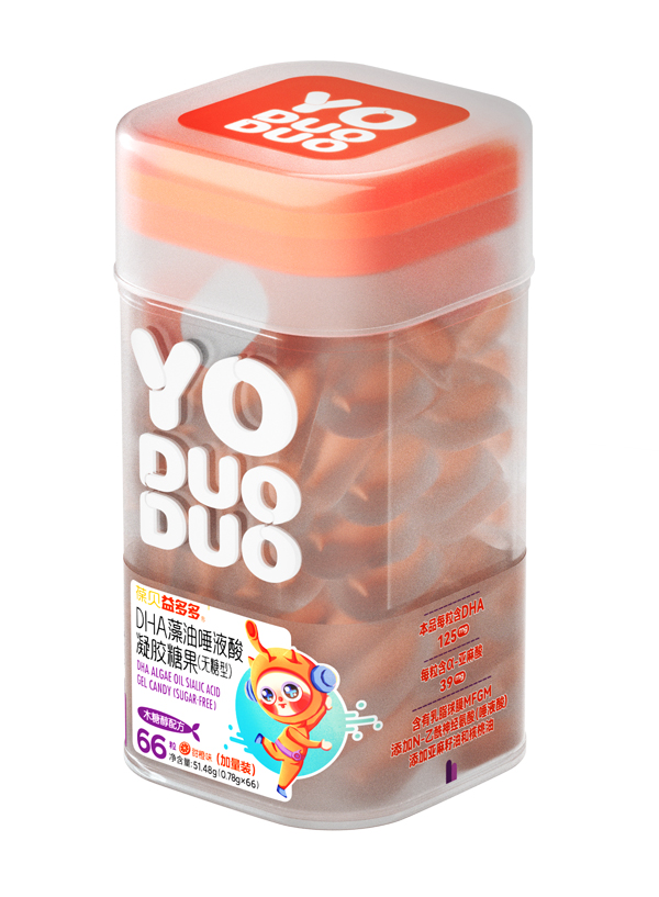 YODUODUO葆貝益多多DHA藻油唾液酸凝膠糖果（無糖型）