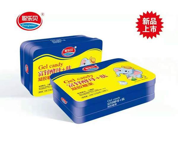  聰樂貝富鋅酵母+肽凝膠糖果 鐵盒裝