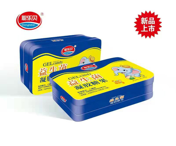  聰樂貝益生菌凝膠糖果 鐵盒裝