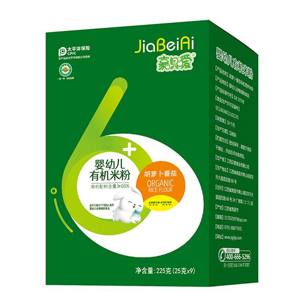   嘉唄噯嬰幼兒有機米粉盒裝 胡蘿卜番茄
