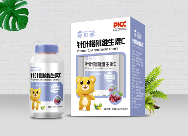  睿貝熊針葉櫻桃維生素C壓片糖果