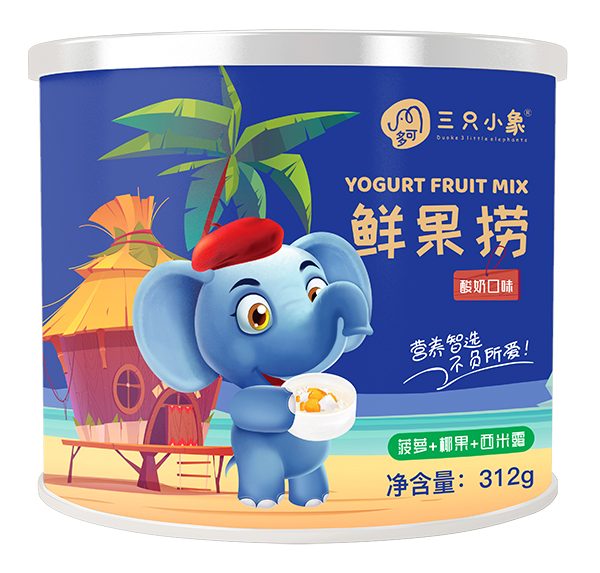 多可三只小象鮮果撈 菠蘿.jpg