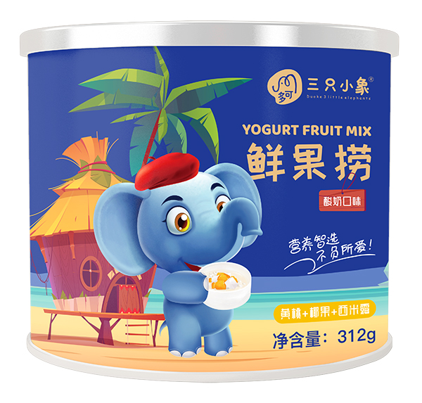 多可三只小象鮮果撈 黃桃.jpg