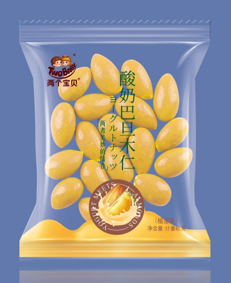  兩個(gè)寶貝酸奶巴旦木仁 榴蓮味