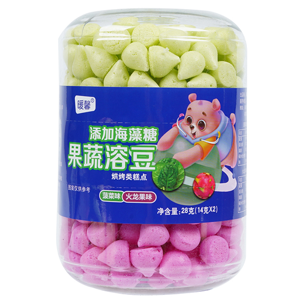  暖馨果蔬溶豆 菠菜味+火龍果味