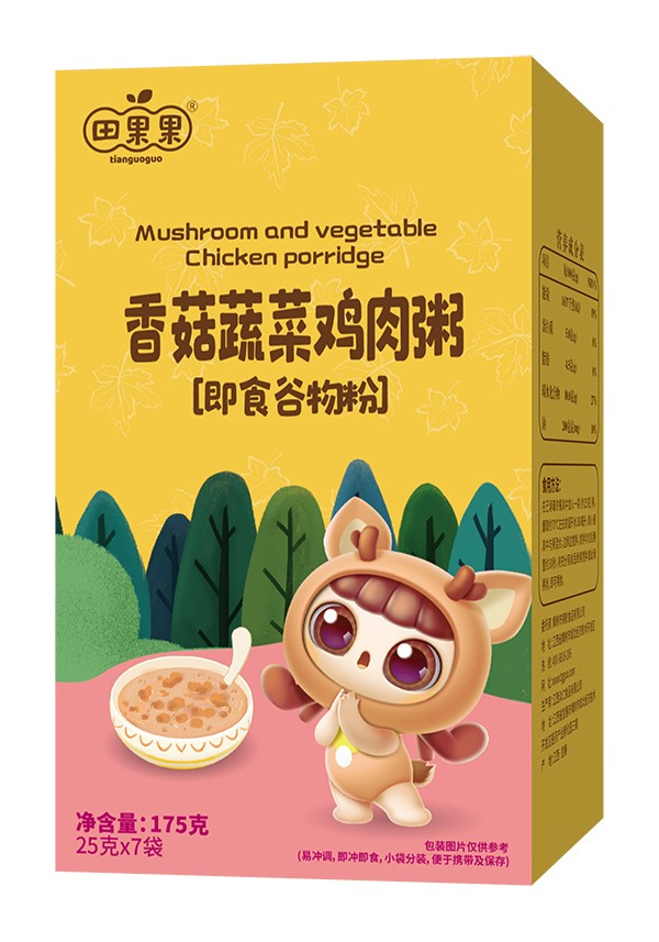  田果果香菇蔬菜雞肉粥