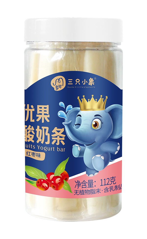 多可三只小象優(yōu)果酸奶條 紅棗味