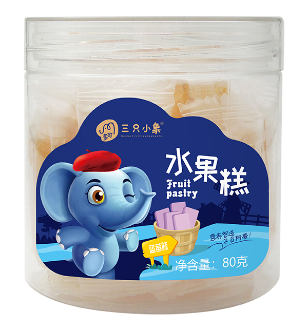  多可三只小象水果糕 藍莓味