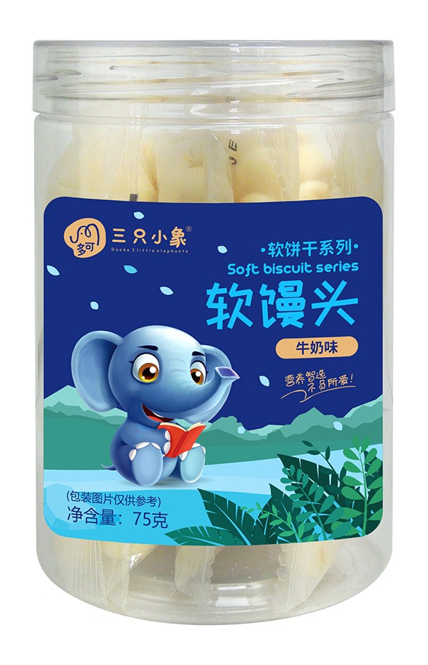  多可三只小象軟饅頭