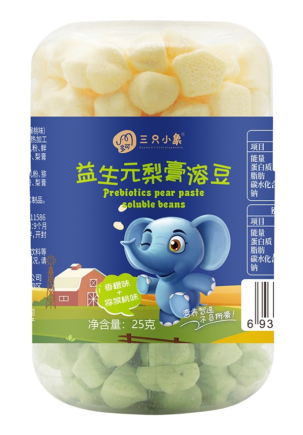  多可三只小象梨膏溶豆 香橙+獼猴桃