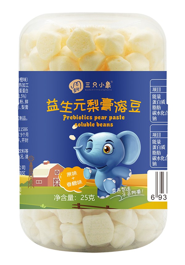 多可三只小象梨膏溶豆 原味+香橙