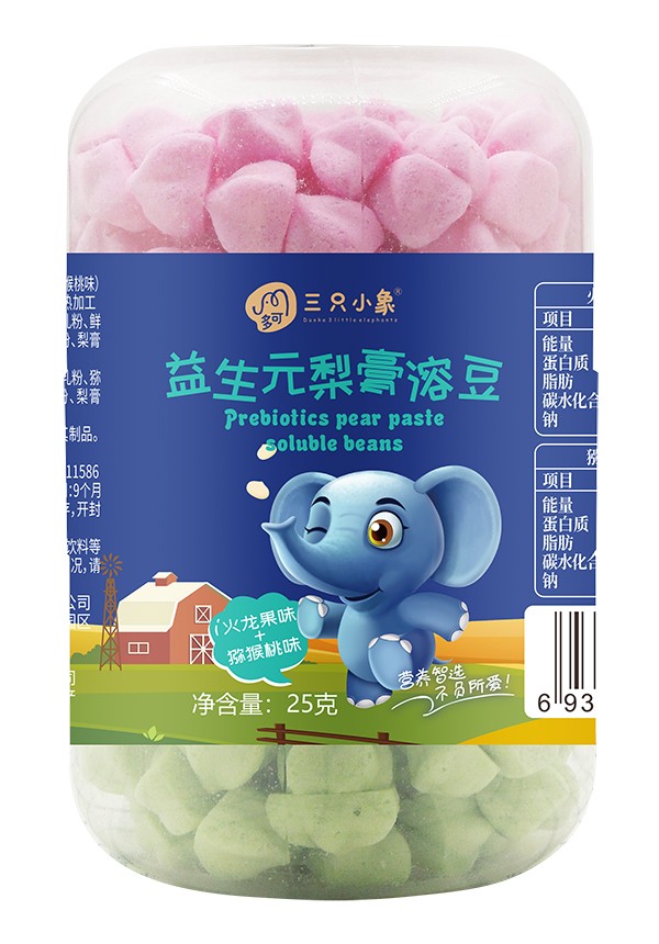 多可三只小象梨膏溶豆 火龍果+獼猴桃