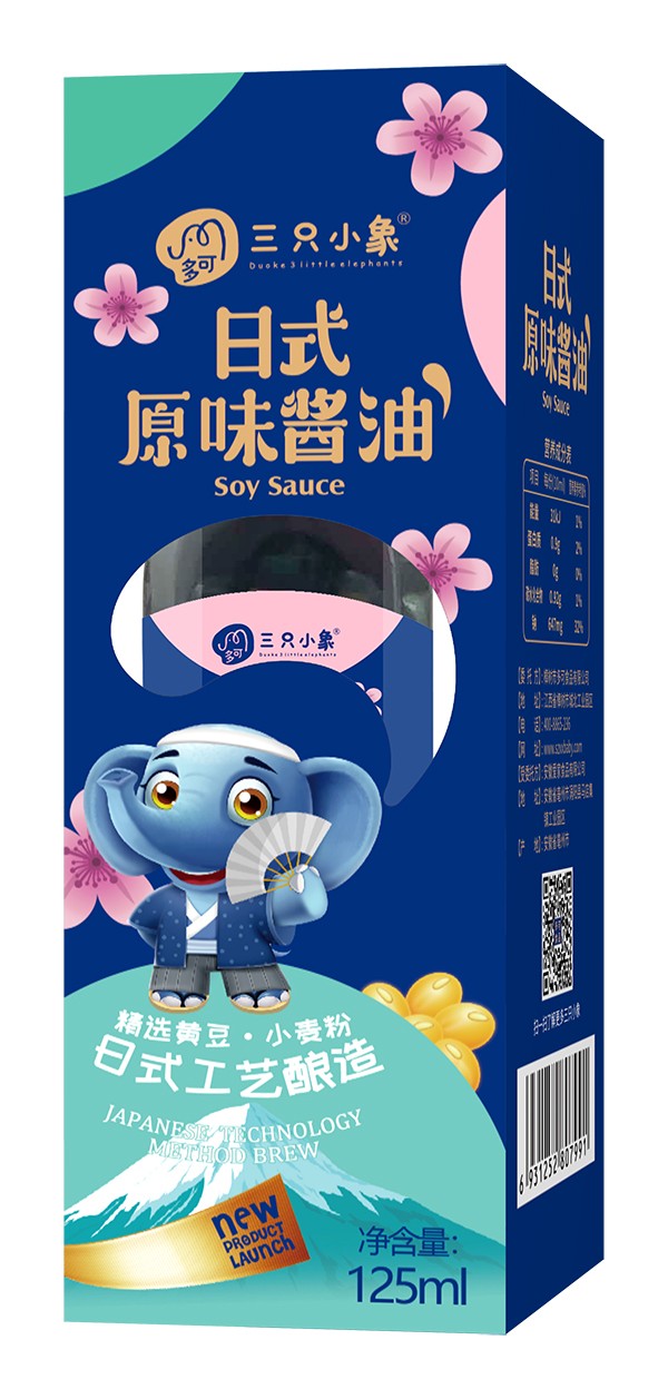  多可三只小象日式原味醬油 盒裝