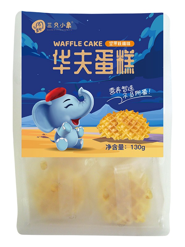 多可三只小象華夫蛋糕 堅果核桃