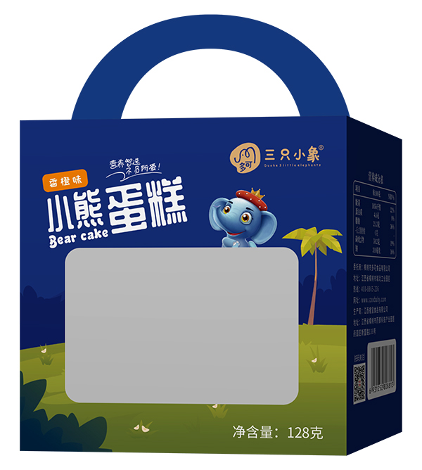  多可三只小象小熊蛋糕 香橙味