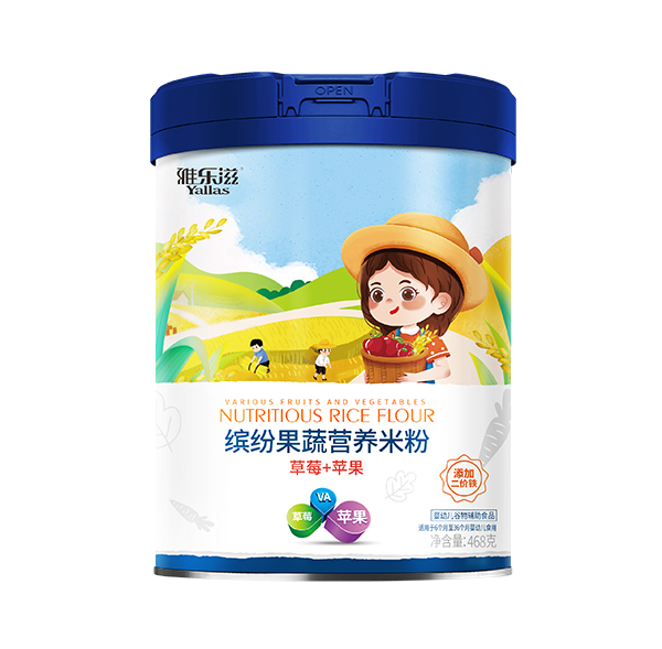  雅樂滋繽紛果蔬營養(yǎng)米粉 草莓+蘋果