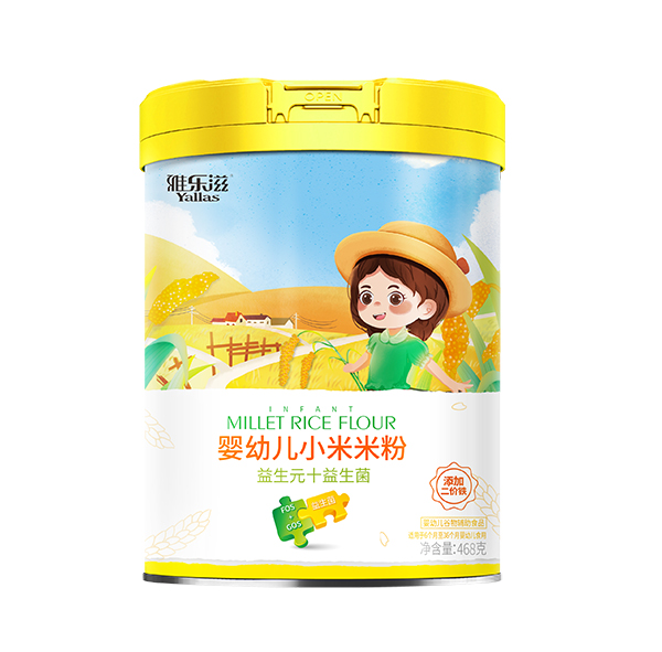  雅樂滋嬰幼兒小米米粉 益生元+益生菌 聽裝
