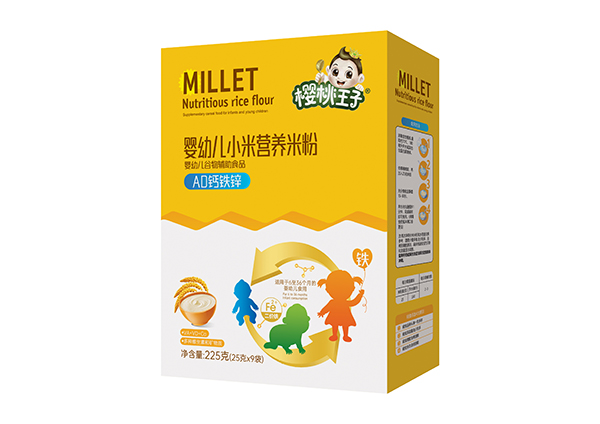 櫻桃王子?jì)胗變盒∶谞I(yíng)養(yǎng)米粉 AD鈣鐵鋅 盒裝 