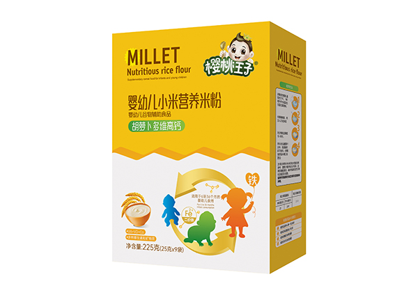  櫻桃王子?jì)胗變盒∶谞I(yíng)養(yǎng)米粉 胡蘿卜多維高鈣 盒裝 