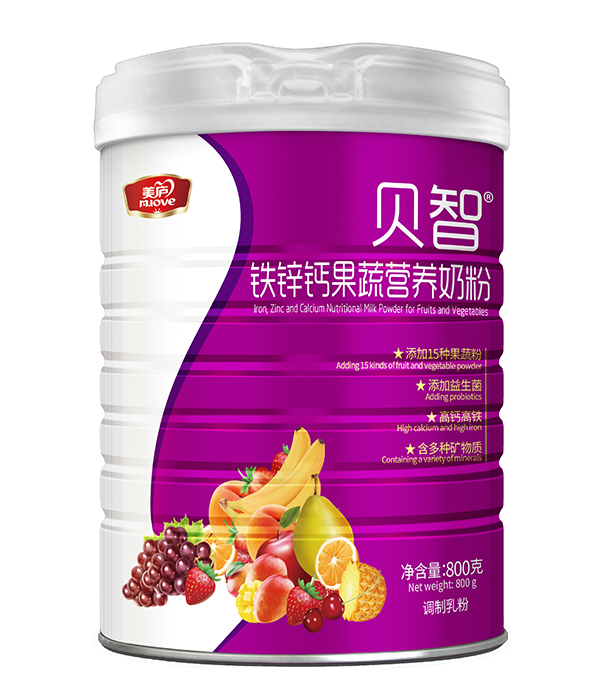  美廬貝智鐵鋅鈣果蔬營養(yǎng)奶粉