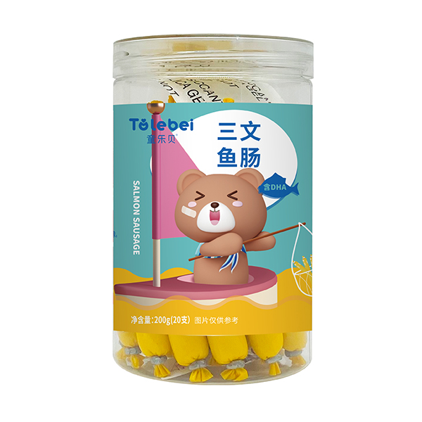  童乐贝三文鱼肠200g