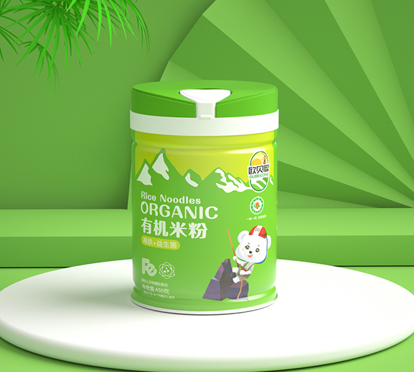  歐貝聰有機(jī)米粉罐裝 高鐵+益生菌