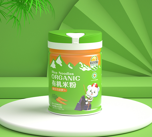  歐貝聰有機(jī)米粉罐裝 益生菌胡蘿卜