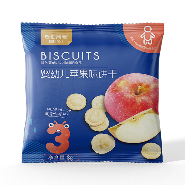  湯伯典膳嬰幼兒蘋(píng)果味餅干袋裝8g