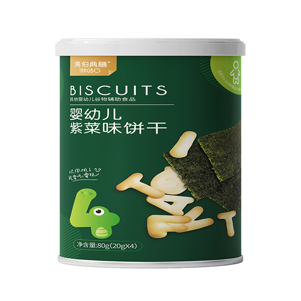  湯伯典膳嬰幼兒紫菜味餅干罐裝80g
