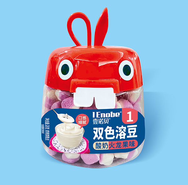  壹諾貝雙色溶豆-酸奶火龍果味