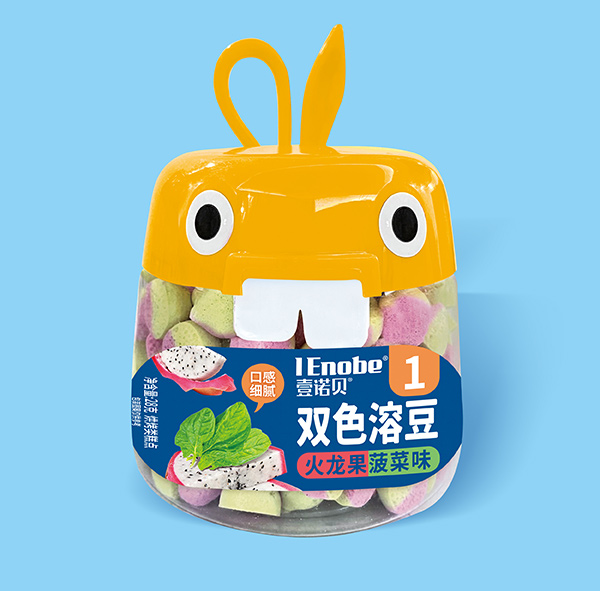  壹諾貝雙色溶豆-火龍果菠菜味