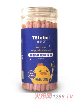 童樂(lè )貝鮮榨果蔬棒棒脆草莓紫薯味