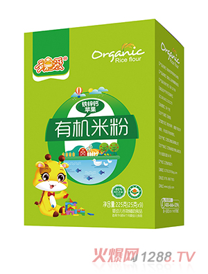 多嘉愛(ài)有機米粉盒裝 鐵鋅鈣蘋(píng)果