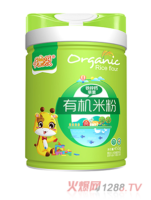 多嘉愛(ài)有機米粉罐裝 鐵鋅鈣蘋(píng)果