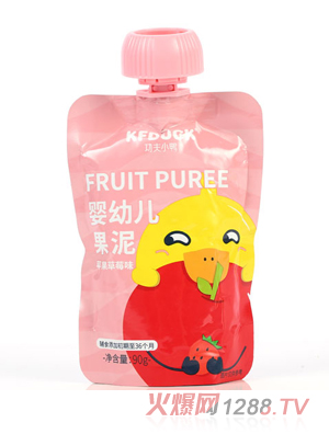 功夫小鴨嬰幼兒果泥-蘋(píng)果草莓味