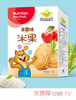 金盾愛(ài)嬰香蕉味草莓味牛奶味蘋(píng)果味米果80g