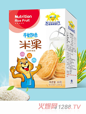 金盾愛(ài)嬰香蕉味草莓味牛奶味蘋(píng)果味米果80g