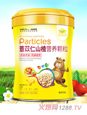 金盾愛(ài)嬰薏苡仁山楂山藥茯苓水蘇糖膳食纖維營(yíng)養顆粒120g