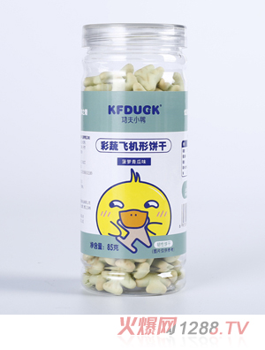 功夫小鴨彩蔬骨頭形餅干 菠蘿青瓜味